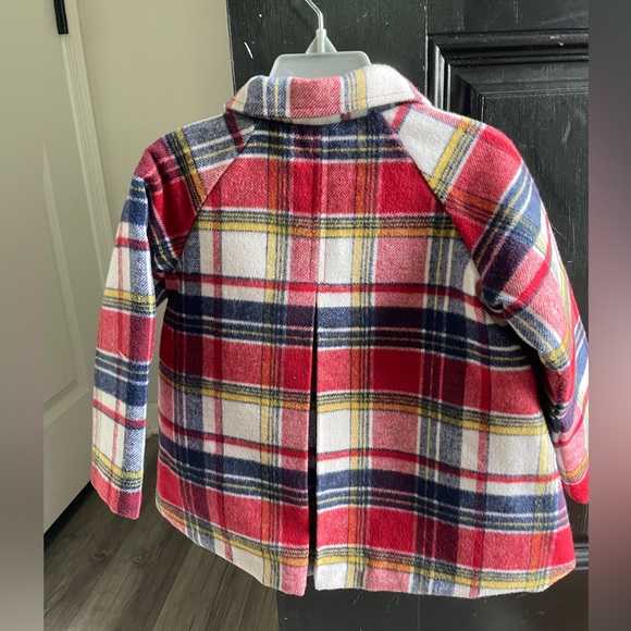Little me Christmas Peacoat- little me jacket size 24 months- trendy toddler - Picture 3 of 3